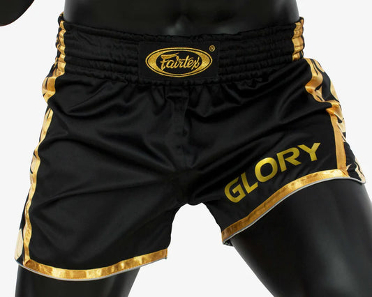 Fairtex BSG1 GLORY Fight מכנסי איגרוף תאילנדי מהדורה מיוחדת שחור זהב