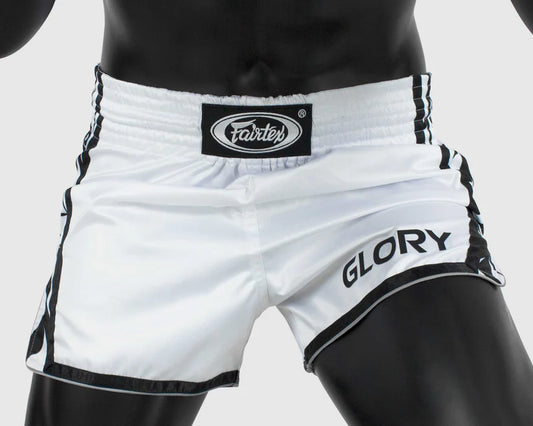 Fairtex BSG1 GLORY Fight מכנסי איגרוף תאילנדי מהדורה מיוחדת לבן שחור