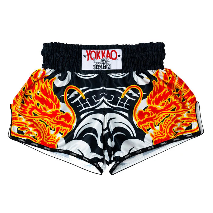 YOKKAO Dragon מכנסי איגרוף תאילנדי כתום לבן