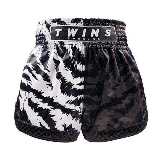 מכנסי איגרוף תאילנדי Twins Special Jungle שחור לבן