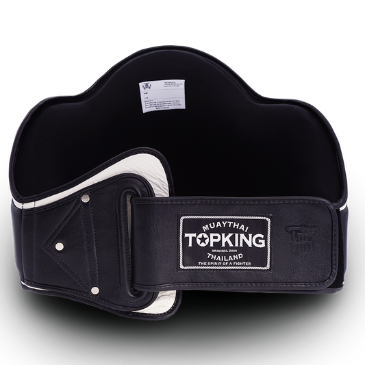 Top King "ULTIMATE" TKBPUV חגורת בטן עשויה עור טופ קינג לבן שחור