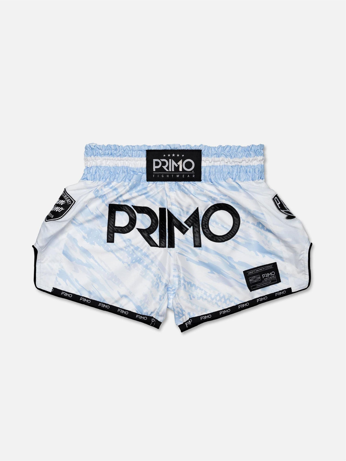 מכנסי איגרוף תאילנדי PRIMO דגם Arctic Ghost בעיצוב מוריגנלי מבנגקוק