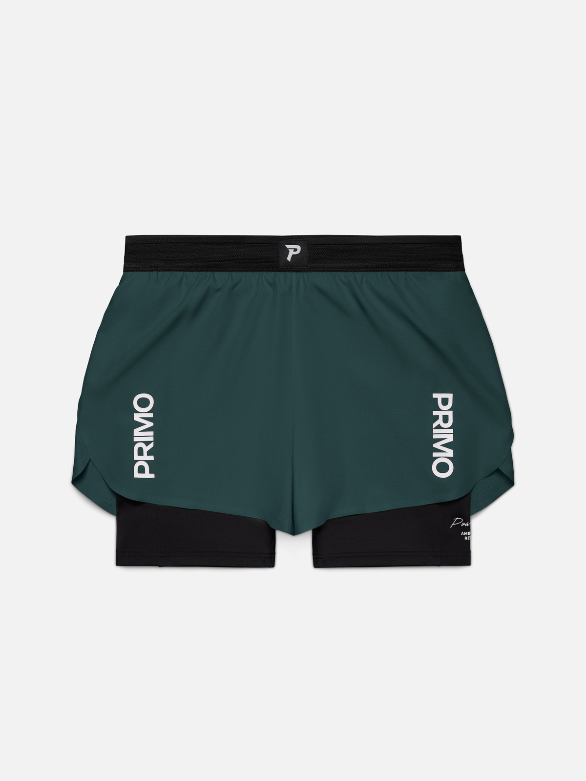 מכנסי קומפרשן PRIMO דגם E.S.C. Compression Shorts בצבע Onyx שחור--ירוק
