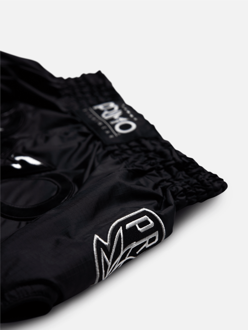 מכנסי אימונים לאיגרוף תאילנדי PRIMO Super Nylon Black Panther II בגזרת Modern Fit