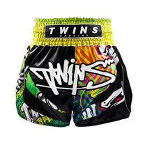 מכנסי איגרוף תאילנדי Twins Special Graffiti לאימוני מואי תאי וקיקבוקס
