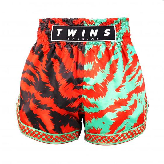 מכנסי איגרוף תאילנדי Twins Special Jungle אדום ירוק
