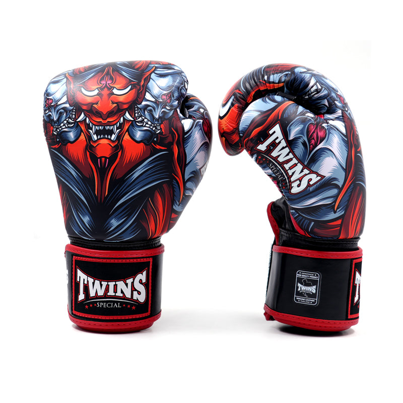 זוג כפפות איגרוף קלאסי Twins Special Kabuki לאימון שק וספארינג--אדום
