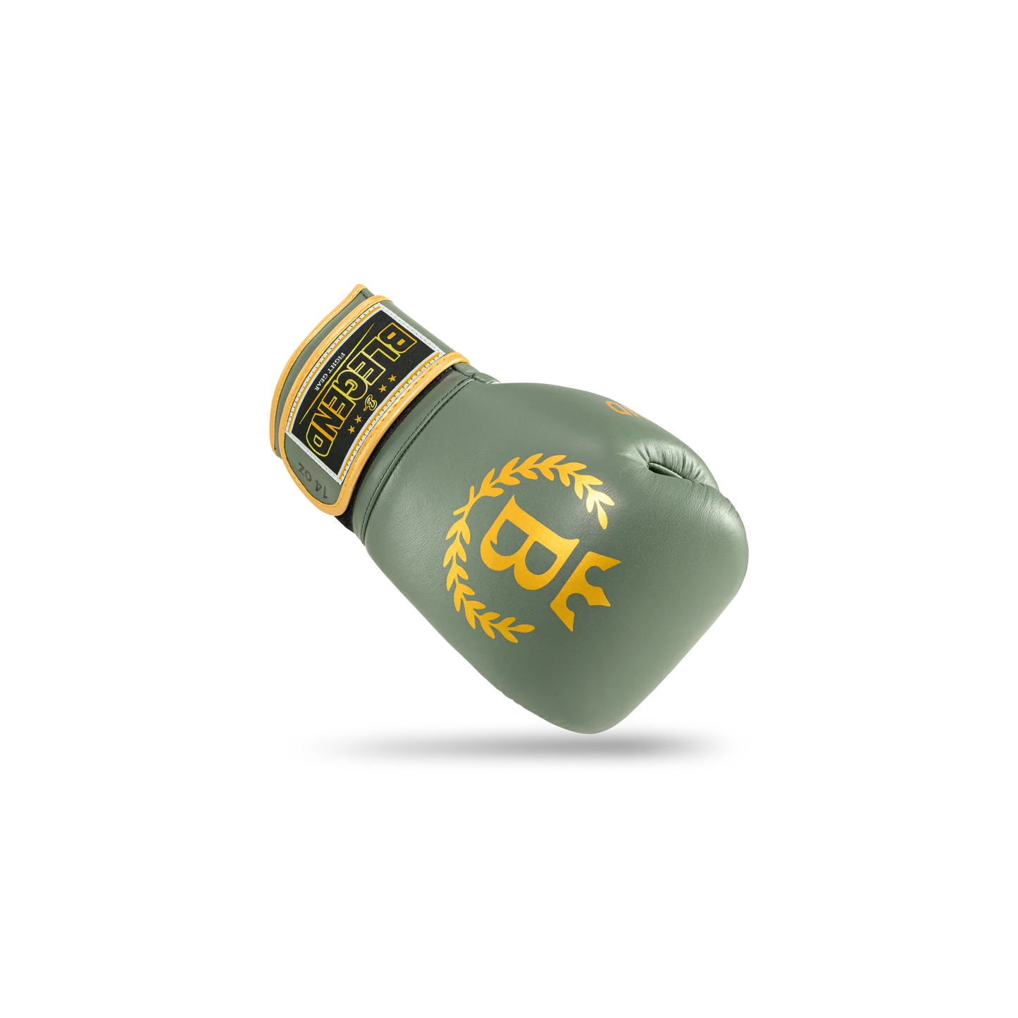 כפפות איגרוף מקצועיות Blegend BGR 16oz תמיכה גבוהה לפרק כף היד באימונים אינטנסיביים--ירוק זית