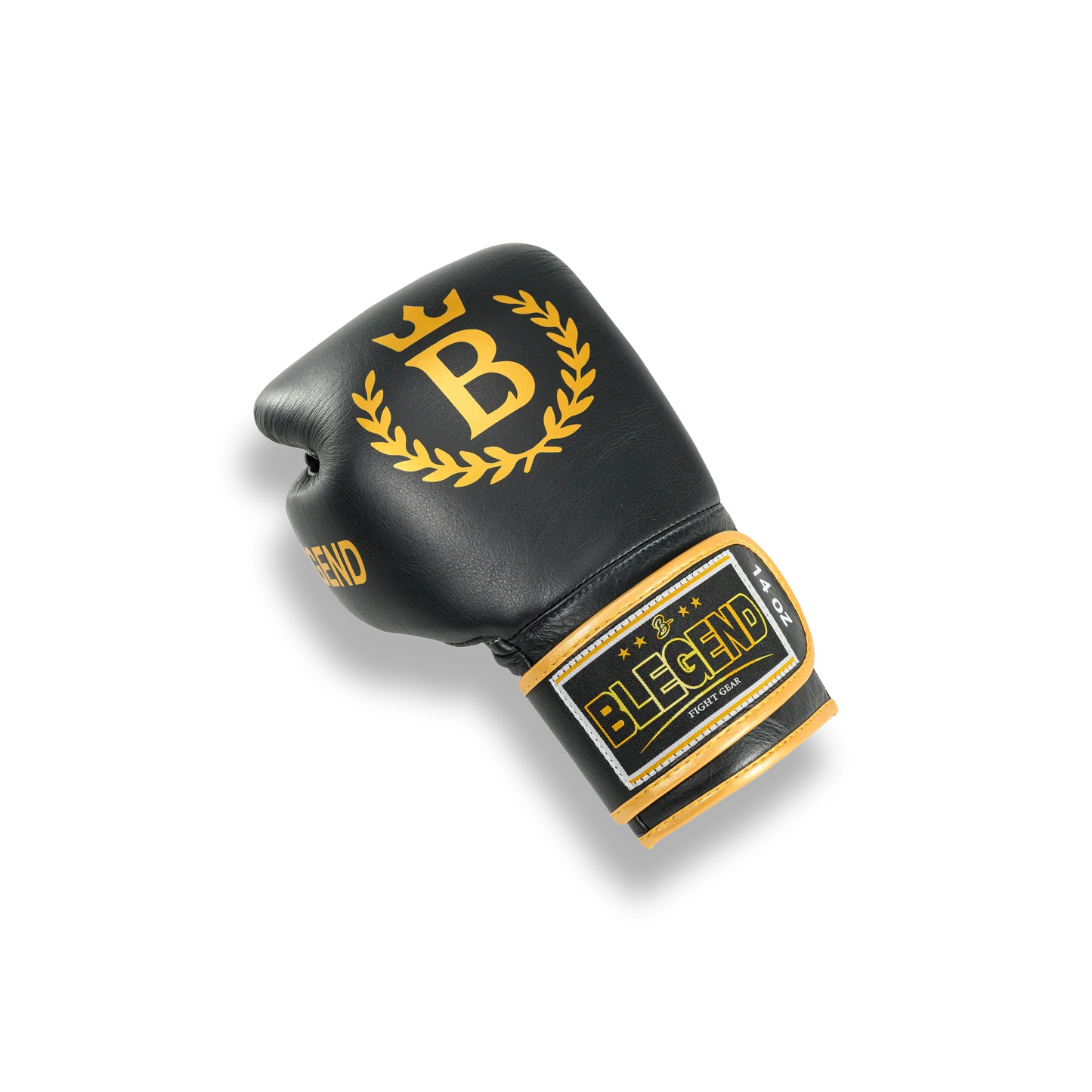 כפפות איגרוף תאילנדיות Blegend BGR עבודת יד מתאילנד במידה 12oz להגנה ונוחות באימוני סטרייקינג--שחור