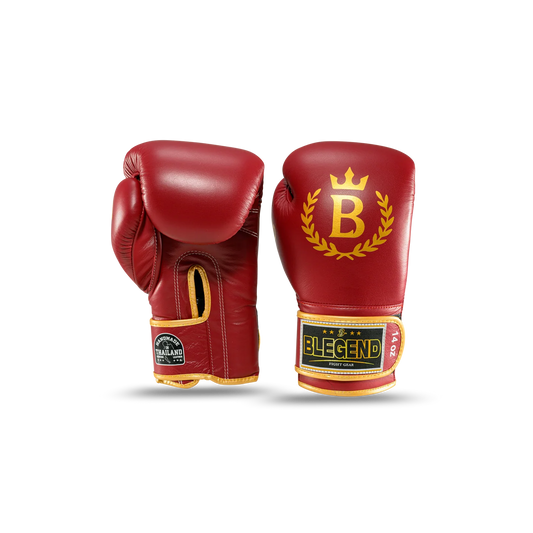 כפפות איגרוף Blegend BGR 14oz עבודת יד מתאילנד בעיצוב יוניסקס לגברים ולנשים--בורדו