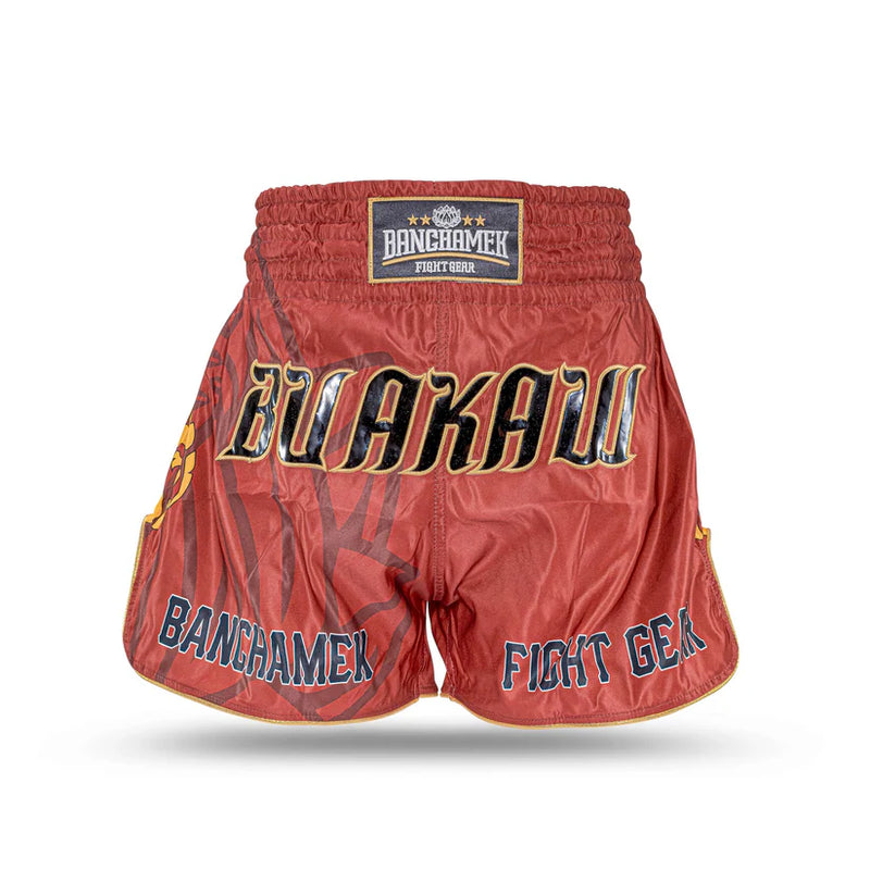 BUAKAW מכנסי איגרוף תאילנדי חום - בורדו
