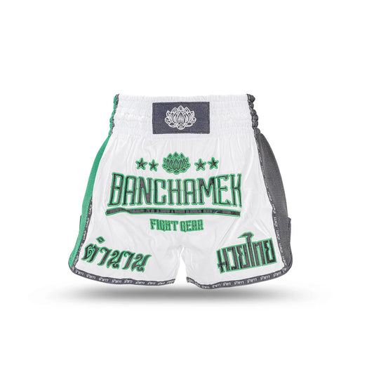 BUAKAW מכנסי איגרוף תאילנדי לבן ירוק