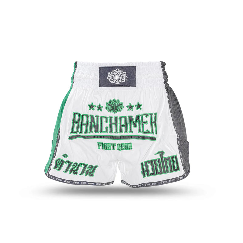 BUAKAW מכנסי איגרוף תאילנדי לבן ירוק