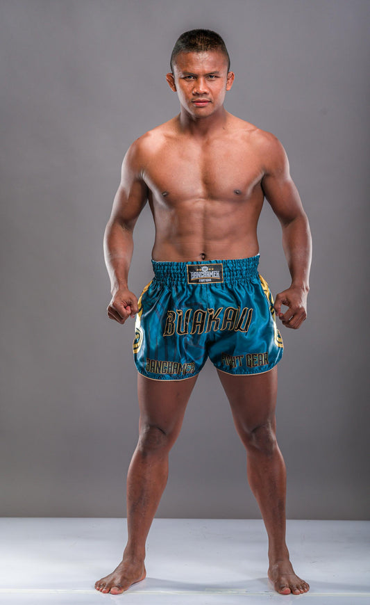 BUAKAW מכנסי איגרוף תאילנדי כחול