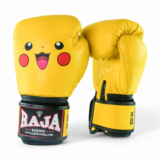 כפפות איגרוף מקצועיות Raja – דגם Fancy Cartoon Yellow