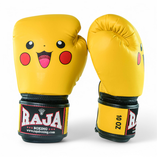 כפפות איגרוף מקצועיות Raja – דגם Fancy Cartoon Yellow