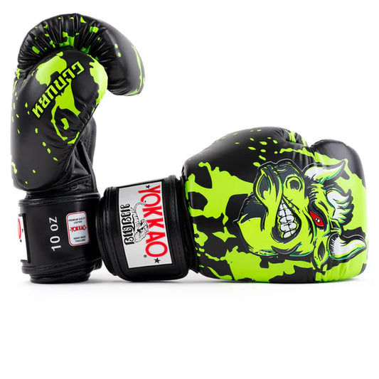 כפפות איגרוף מקצועיות YOKKAO דגם Angry Bull שחור