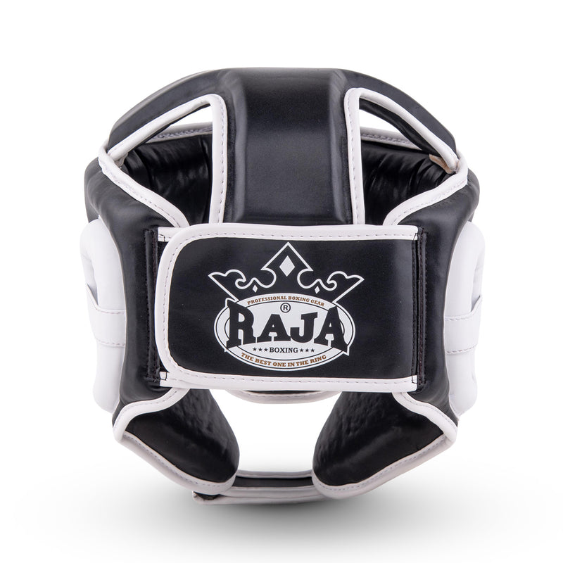 מגן ראש מקצועי לאיגרוף רג'ה Elite Defender עבודת יד אותנטית מתאילנד עם הגנה על הלחיים