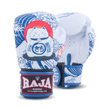 כפפות איגרוף מקצועיות רג'ה דגם Raja Boxing Lucky Cat White מעור מיקרופייבר פרימיום