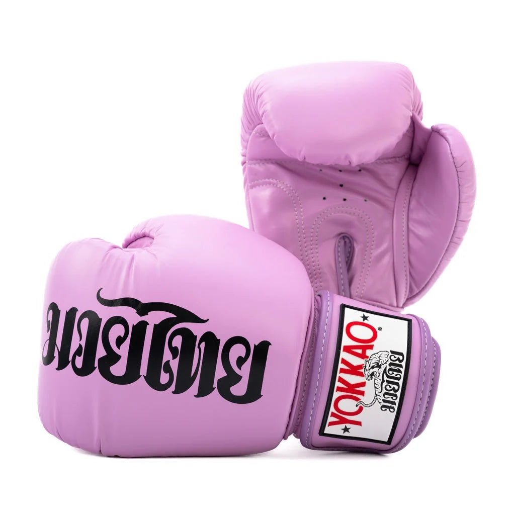 כפפות איגרוף תאילנדי YOKKAO Legacy הגנה היקפית בעבודת קלינצ'ים ומרפקים--לילך