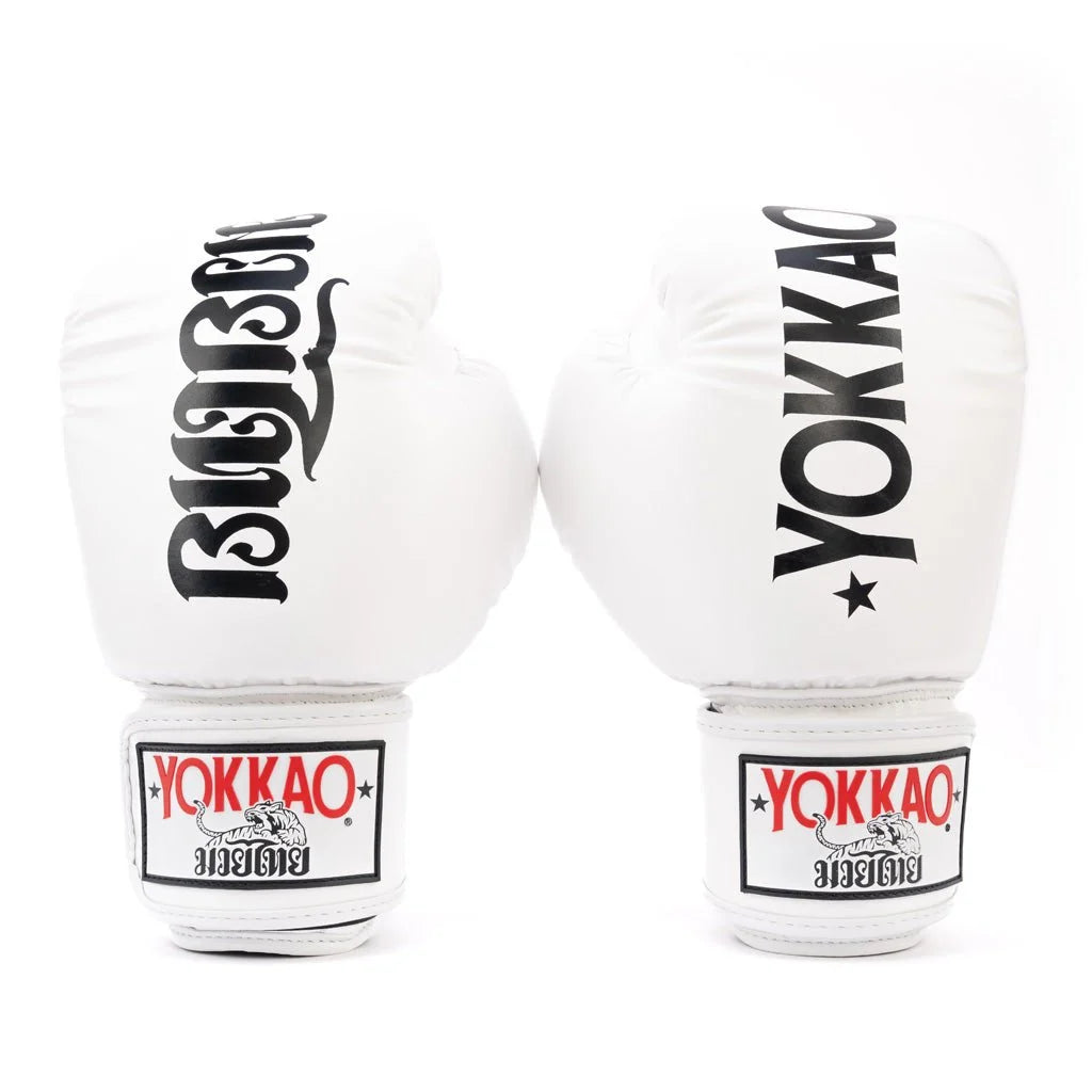 כפפות איגרוף YOKKAO Legacy עמידות קיצונית בפני שחיקה וקרעים--לבן