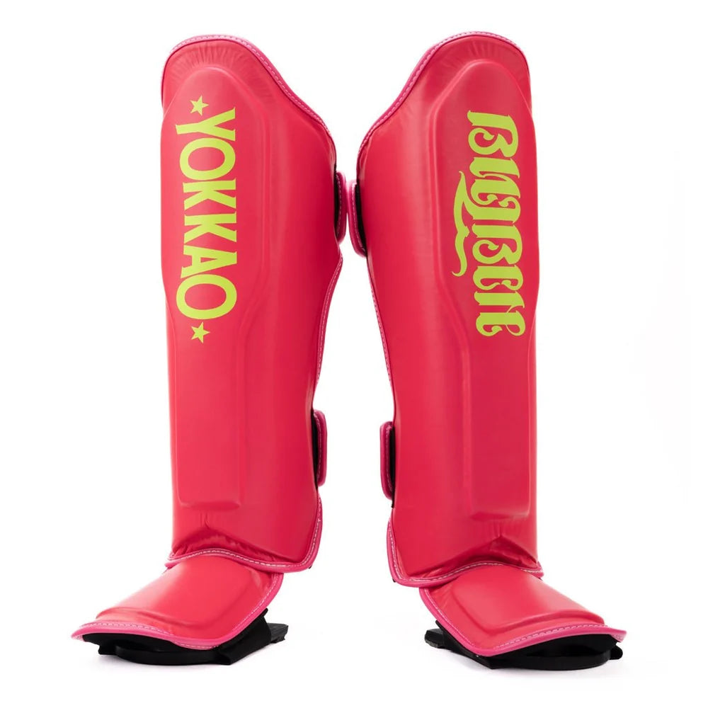מגיני עצם לאיגרוף תאילנדי מקצועיים YOKKAO Legacy לשמירה על עצמות השוק--ורוד