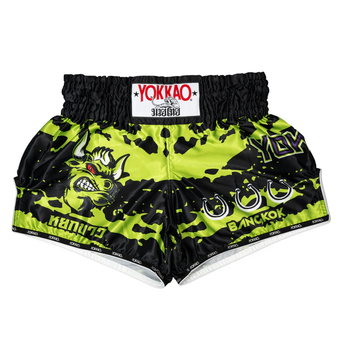 YOKKAO Angry Bull מכנסי איגרוף תאילנדי שחור