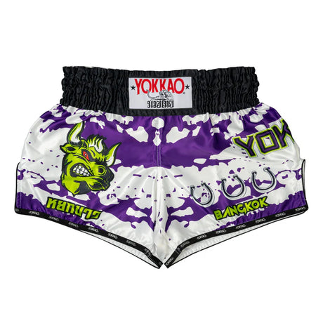 YOKKAO Angry Bull מכנסי איגרוף תאילנדי לבן