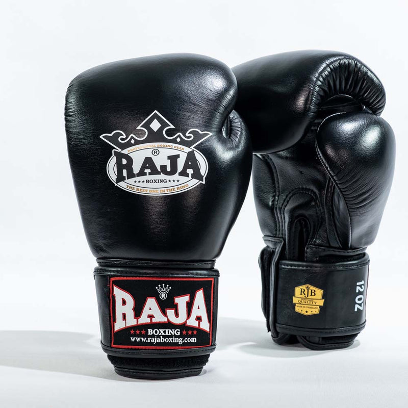 כפפות איגרוף מקצועיות Raja – דגם V1 Black