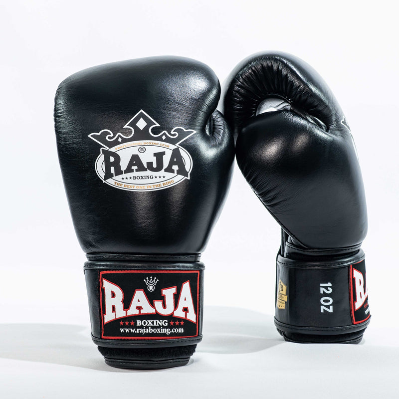 כפפות איגרוף מקצועיות Raja – דגם V1 Black