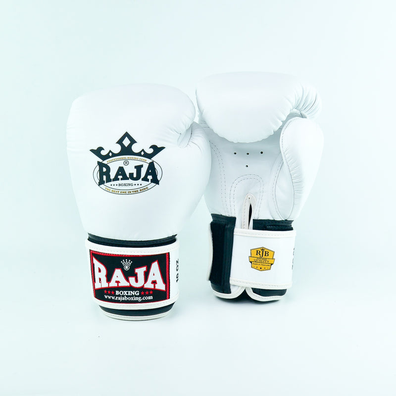 כפפות איגרוף מקצועיות Raja – דגם V1 WHITE לבן