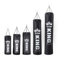 ציוד איגרוף מקצועי שק תלוי מעור Top King Full Genuine Leather לעבודה מסיבית במכון