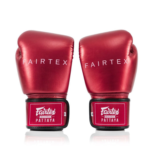 כפפות איגרוף מקצועיות Fairtex לשיפור טכניקה ועוצמה--אדום