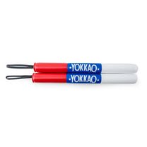 מבט קדמי של מקלות אימון מרופדות YOKKAO לאימון קיקבוקס