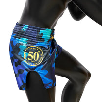 מכנסי איגרוף פיירטקס Fairtex מהדורה מוגבלת מבד מיקרו סאטן באריגה מותאמת אישית עם חגורת שמונה רצועות