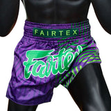 מכנסי איגרוף תאילנדי פיירטקס סגול דגם Fairtex BS1922 ציוד מקצועי ואיכותי עבור מאמנים ולוחמים במכון