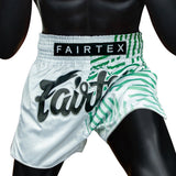 מכנסי איגרוף תאילנדי פיירטקס לבן דגם Fairtex BS1923 ציוד מקצועי ואיכותי עבור מאמנים ולוחמים במכון