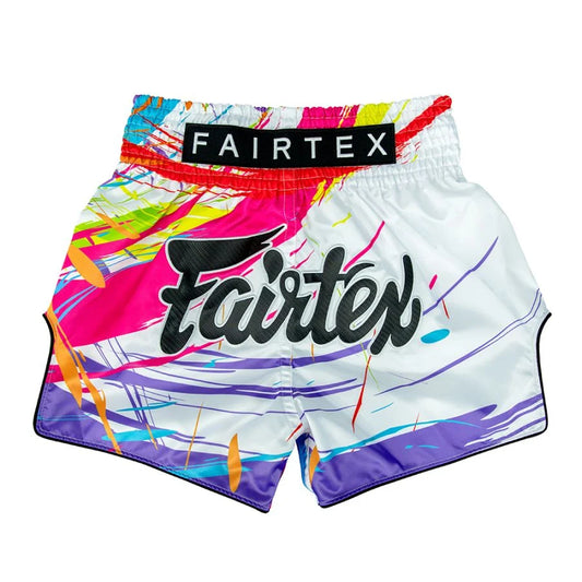 מכנסי איגרוף תאיילנדי פיירטקס דגם Fairtex World Music White BS1933