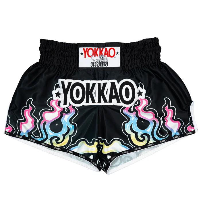 YOKKAO Flames מכנסי איגרוף תאילנדי שחור