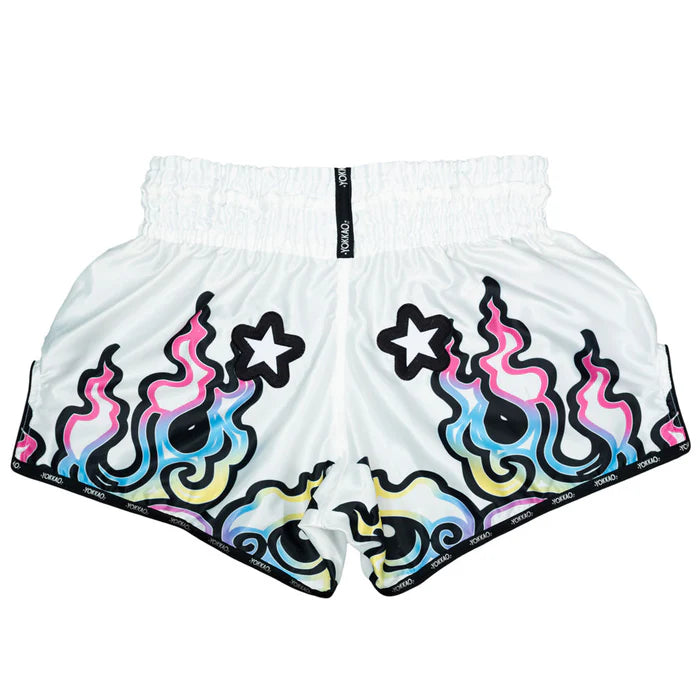 YOKKAO Flames מכנסי איגרוף תאילנדי לבן