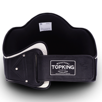 Top King  "ULTIMATE" TKBPUV חגורת בטן עשויה עור טופ קינג לבן שחור