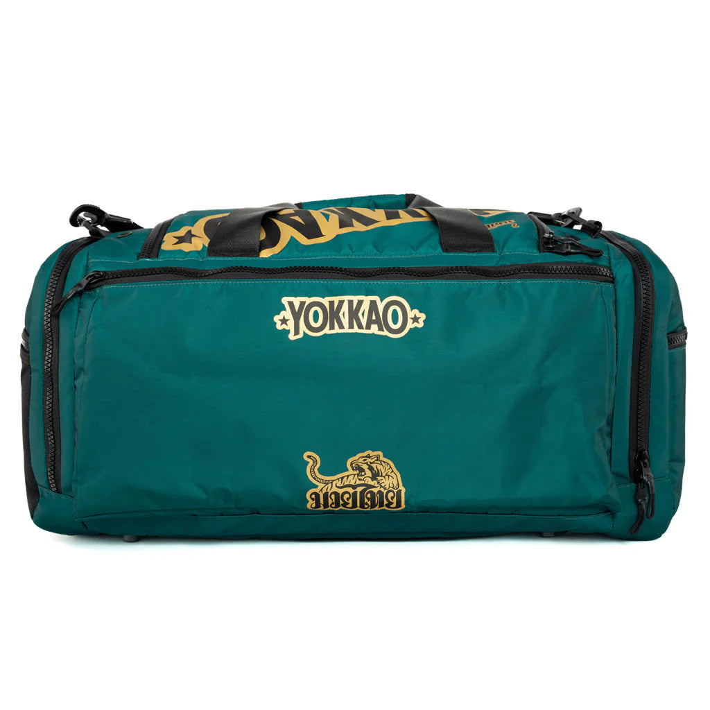 תיק לציוד לחימה עם תא נעליים מאוורר השומר על ניקיון שאר התאים יוקאו--ירוק