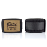 תחבושות יד Fairtex HW4 מבד רשת במבט מלא כהכנה לפני לבישת כפפות אגרוף מקצועיות--שחור