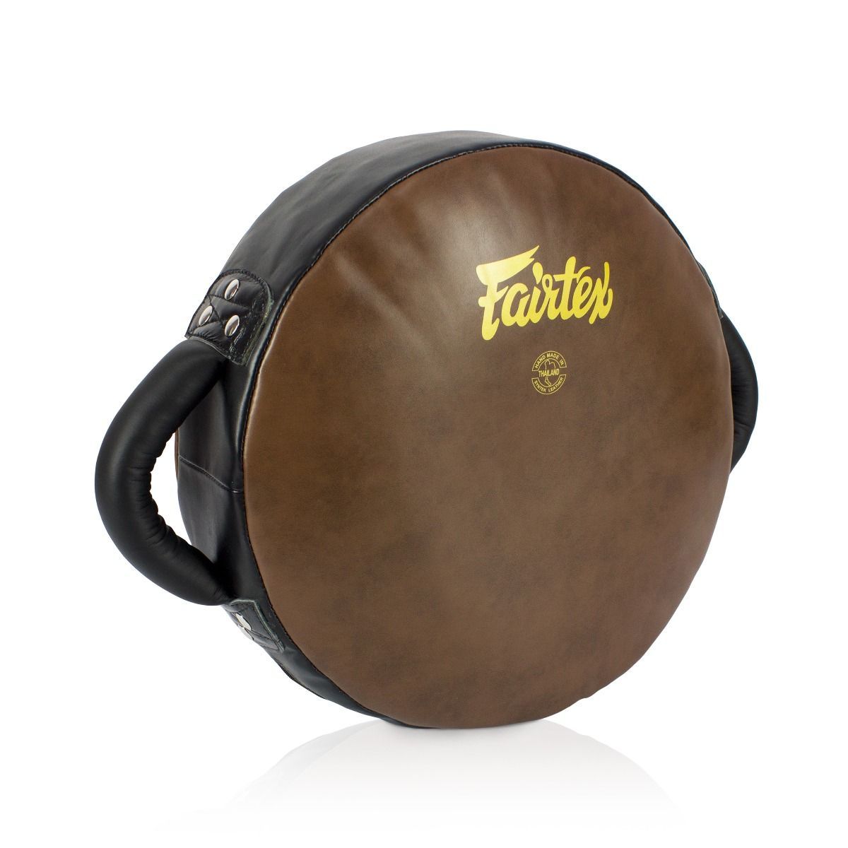 כרית אימון עגולה Fairtex LKP2 לאיגרוף תאילנדי ולעבודת ברכיים ובעיטות--חום