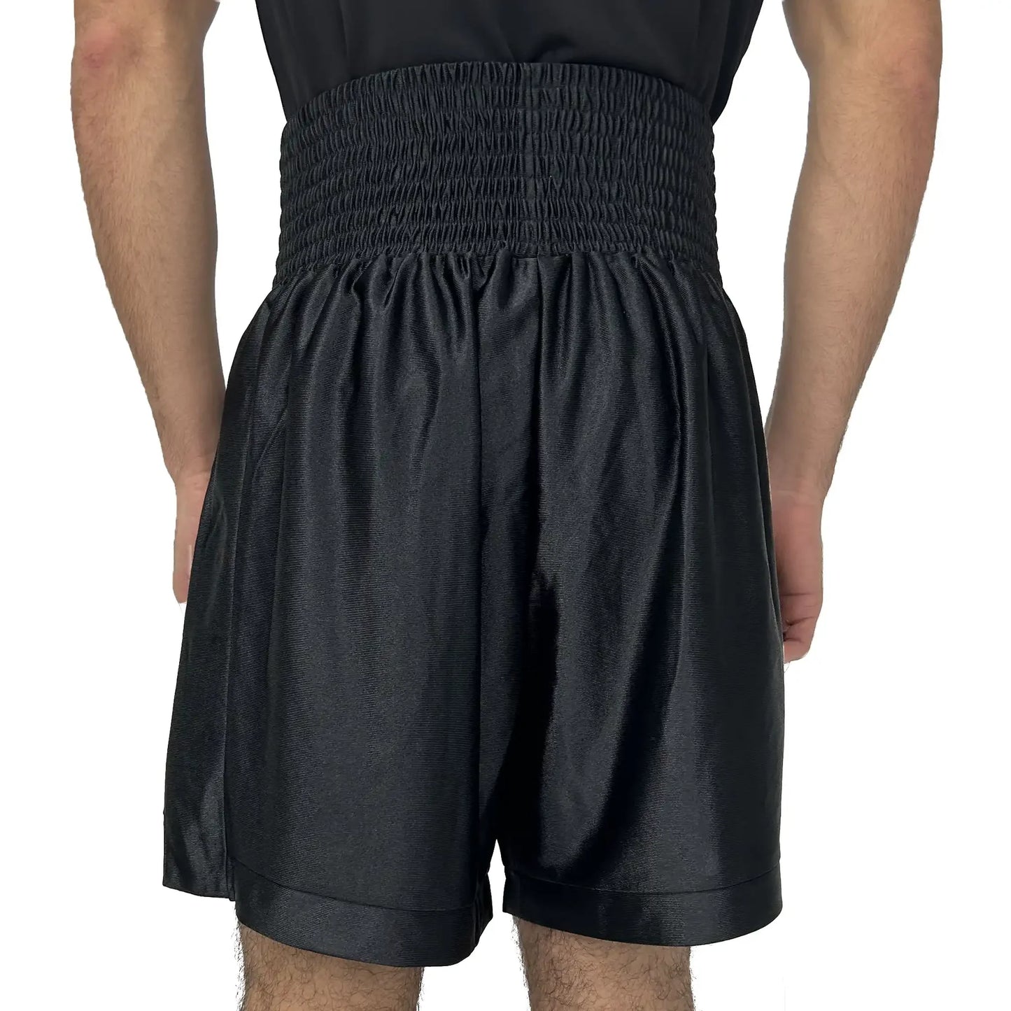 מכנסי RIVAL Boxing Trunks מבד משי Dazzle חלק לנוחות מקסימלית--שחור