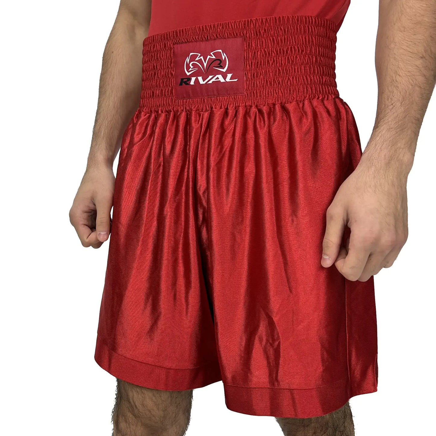 מכנסי טראנקס רייבל ארוכים מותאמים למגן מפשעה בזירה--אדום
