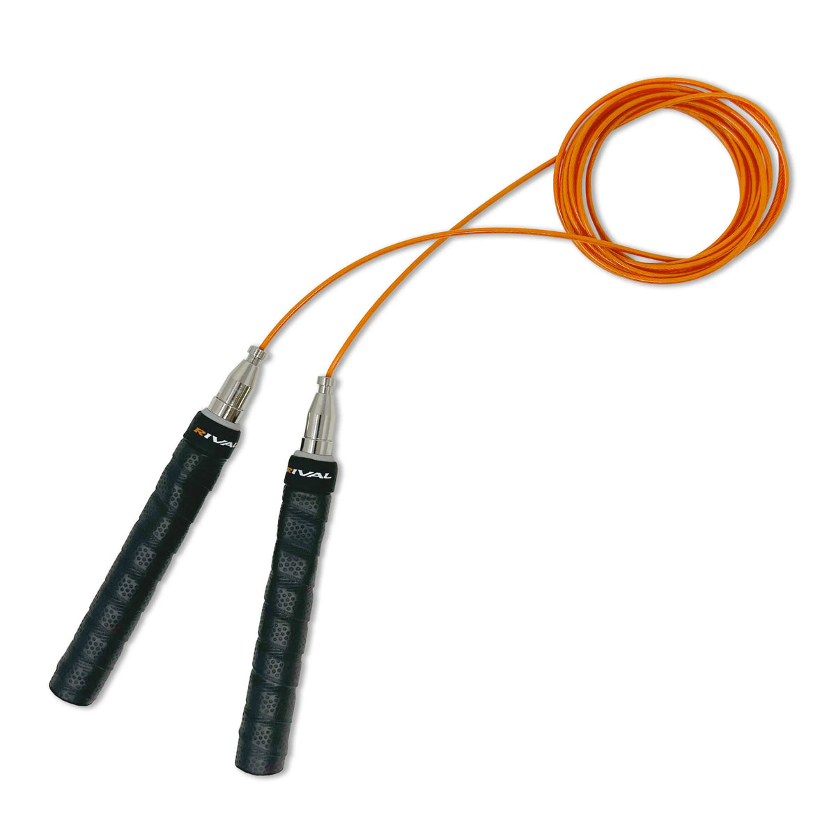 חבל קפיצה מתכוונן ריבל Rival Comfort Grip Speed Rope עם כבל פלדה בציפוי PVC