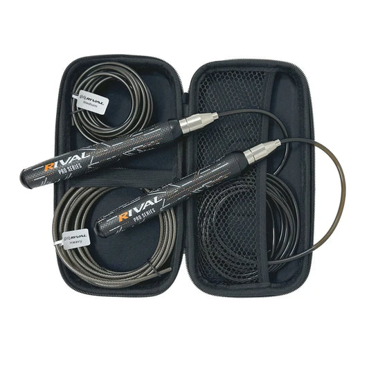 חבל קפיצה מקצועי לאיגרוף מותג ריבל דגם Rival Platinum Speed Rope עם 3 כבלים מתחלפים