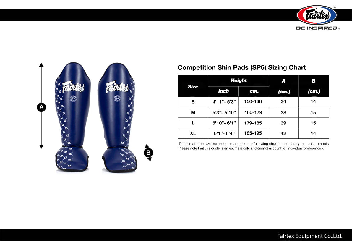 תרשים מידות מגן שוק Fairtex SP5 לבחירת ציוד איגרוף מדויק לאימון בטוח--צהוב